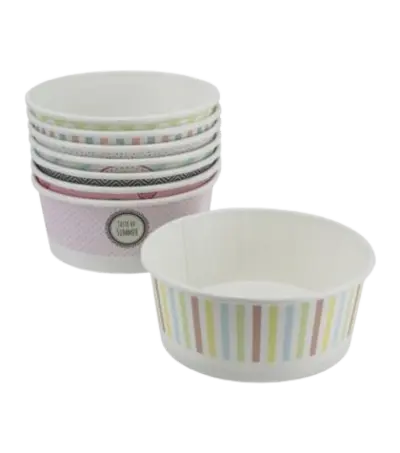 Miska papierowa na lody 130ml Pastele